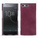 Sony Xperia XZ Premium leather cover - Prune vintage ( Pantone 512C ) 
