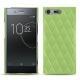 Coque cuir Sony Xperia XZ Premium - Vert olive - Couture ( Nappa - Pantone 578U ) 