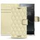Lederschutzhülle Sony Xperia XZ Premium - Ivoire - Couture ( Sleek P C12 - White ) 