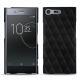 Coque cuir Sony Xperia XZ Premium - Negre poudro - Couture