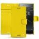 Sony Xperia XZ Premium leather case - Jaune fluo