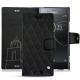 Sony Xperia XZ Premium leather case - Negre poudro - Couture