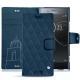 Housse cuir Sony Xperia XZ Premium - Blu mediterran - Couture