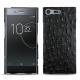 Coque cuir Sony Xperia XZ Premium - Autruche nero