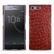 Sony Xperia XZ Premium leather cover - Autruche ciliegia