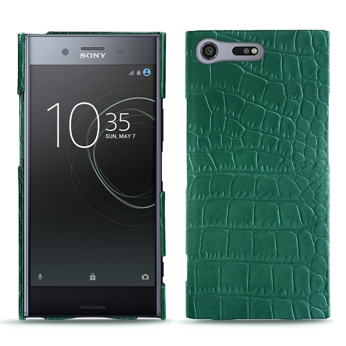 Lederschutzhülle Sony Xperia XZ PremiumCrocodile pino ( Pantone #173F35 ) 