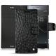 Sony Xperia XZ Premium leather case - Autruche nero
