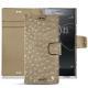 Sony Xperia XZ Premium leather case - Autruche desert