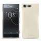 Sony Xperia XZ Premium leather cover - Blanc PU