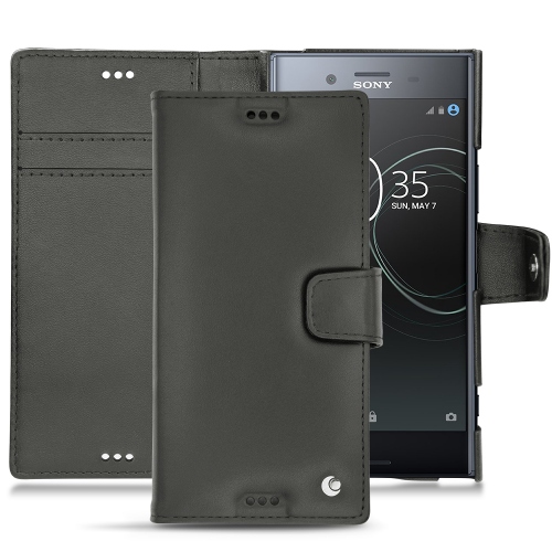 가죽 커버 Sony Xperia XZ Premium - Noir ( Nappa - Black ) 