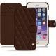 Apple iPhone 7 Plus leather case - Châtaigne - Couture ( Pantone 476C ) 