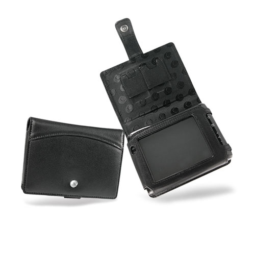 Mio C310 - C510 - C710  leather case - Noir ( Nappa - Black ) 