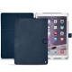Apple iPad Pro 12.9" (2017) leather case - Jean vintage ( Roughtcut - Pantone 285U  ) 