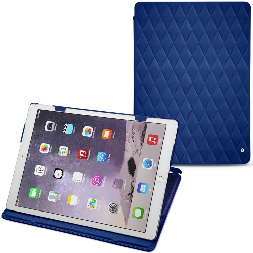 가죽 커버 Apple iPad Pro 12.9" (2017)Bleu océan - Couture ( Nappa - Pantone #15458a) 