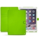 Apple iPad Pro 12.9" (2017) leather case - Vert fluo