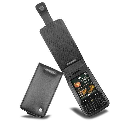 Funda de piel Sony Ericsson W960  - Noir ( Nappa - Black ) 