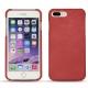 Coque cuir Apple iPhone 7 Plus - Cerise vintage ( Pantone 185C ) 