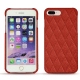 Coque cuir Apple iPhone 7 Plus - Papaye - Couture ( Pantone 180C ) 