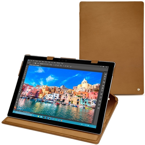 Custodia in pelle Microsoft Surface Pro 4 Castan esparciate ( Pantone #824F2A )