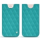 Apple iPhone 7 Plus leather pouch - Bleu fluo - Couture