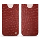 Pochette cuir Apple iPhone 7 Plus - Autruche ciliegia