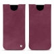 Samsung Galaxy S8 leather pouch - Prune vintage ( Pantone 512C ) 
