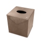 Box für Taschentücher - Quadratisch - Griffe 1 - Taupe vintage ( Pantone 7530C ) 