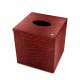 Square tissue box holder - Griffe 1 - Autruche ciliegia