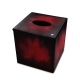Boite à mouchoirs - Carrée - Griffe 1 - Rouge Patine