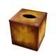 Square tissue box holder - Griffe 1 - Doré Patine