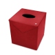 Square tissue box holder - Griffe 1 - Rouge troupelenc