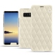 Housse cuir Samsung Galaxy Note8 - Blanc - Couture ( Bologna - White ) 