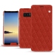 Custodia in pelle Samsung Galaxy Note8 - Papaye - Couture ( Pantone 180C ) 