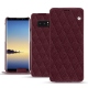 Housse cuir Samsung Galaxy Note8 - Lie de vin - Couture ( Pantone 5115C ) 