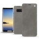 Housse cuir Samsung Galaxy Note8 - Acier vintage ( Pantone 403C ) 