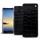 Custodia in pelle Samsung Galaxy Note8 - Crocodile nero