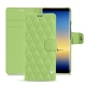 Samsung Galaxy Note8 leather case - Vert olive - Couture ( Nappa - Pantone 578U ) 