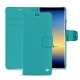 Samsung Galaxy Note8 leather case - Bleu fluo