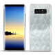 Coque cuir Samsung Galaxy Note8 - Platinium - Couture
