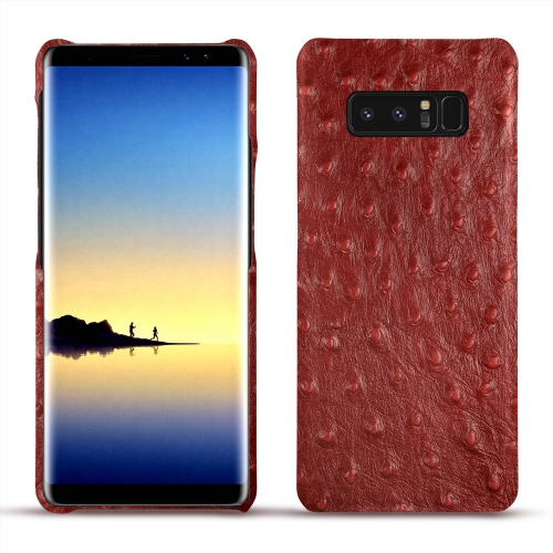 Custodia in pelle Samsung Galaxy Note8Autruche ciliegia ( Pantone #a4343a ) 