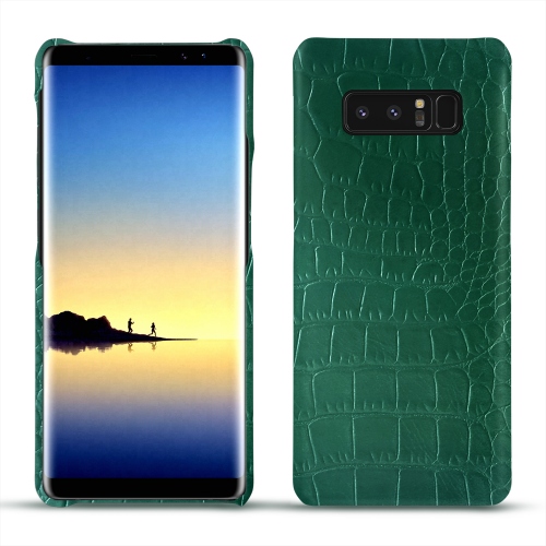Funda de piel Samsung Galaxy Note8Crocodile pino ( Pantone #173F35 ) 