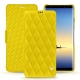 Samsung Galaxy Note8 leather case - Jaune fluo - Couture