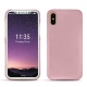 Funda de piel Apple iPhone X - Rose ( Nappa - Pantone 2365C ) 