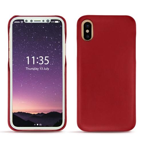 Custodia in pelle Apple iPhone XRouge ( Nappa - Pantone #d50032 ) 