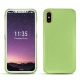 Coque cuir Apple iPhone X - Vert olive ( Nappa - Pantone 578U ) 