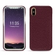 Apple iPhone X leather cover - Lie de vin ( Pantone 5115C ) 