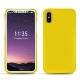Custodia in pelle Apple iPhone X - Jaune fluo