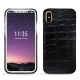 가죽 커버 Apple iPhone X - Crocodile nero