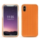 Coque cuir Apple iPhone X - Abaca arancio
