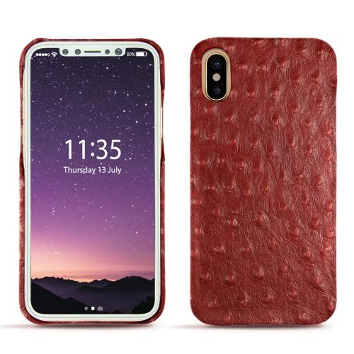 Apple IPhone X - Habillez avec style votre mobile avec des étuis, housses, coques premiumAutruche ciliegia ( Pantone #a4343a ) 